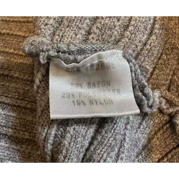 Slate & Willow Grey Ribbed Knit Dolman Sleeve Sweater Turtleneck Size L Knit Top - Picture 5 of 7